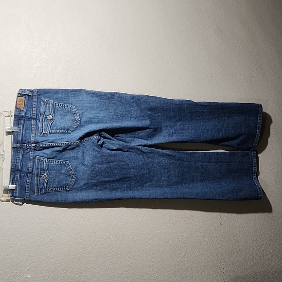 Levis womens jeans size  denim western pants 17 inch flat lay FLAWS no SIZE TAG - Picture 1 of 13